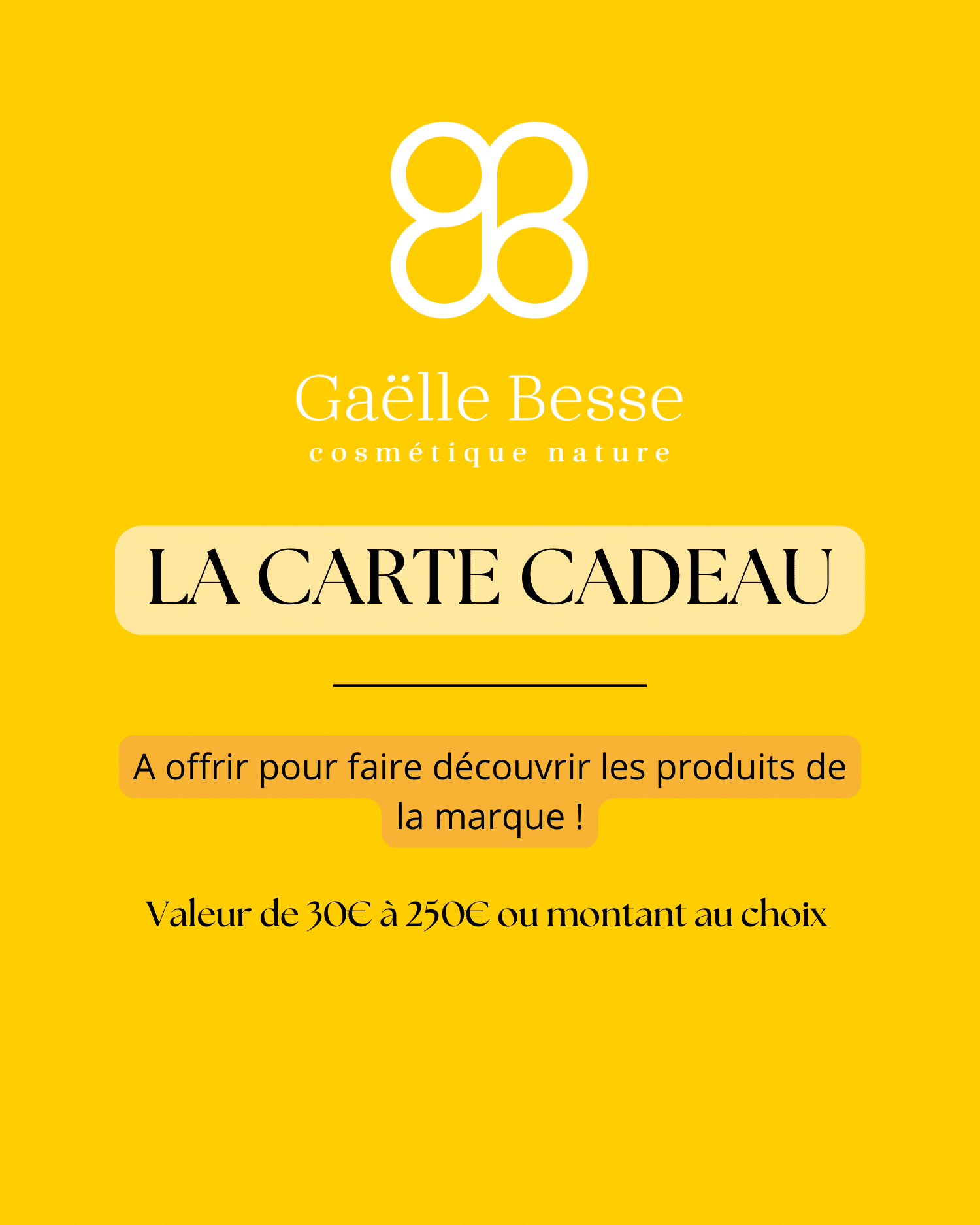 Carte cadeau Gaëlle Besse